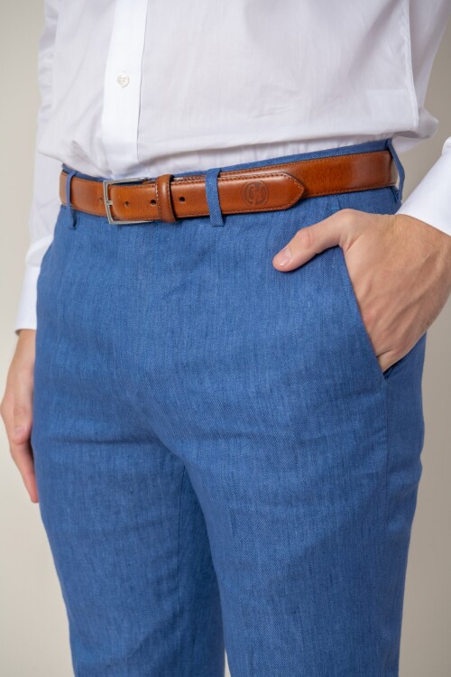 Pantalón de vestir lino Blue