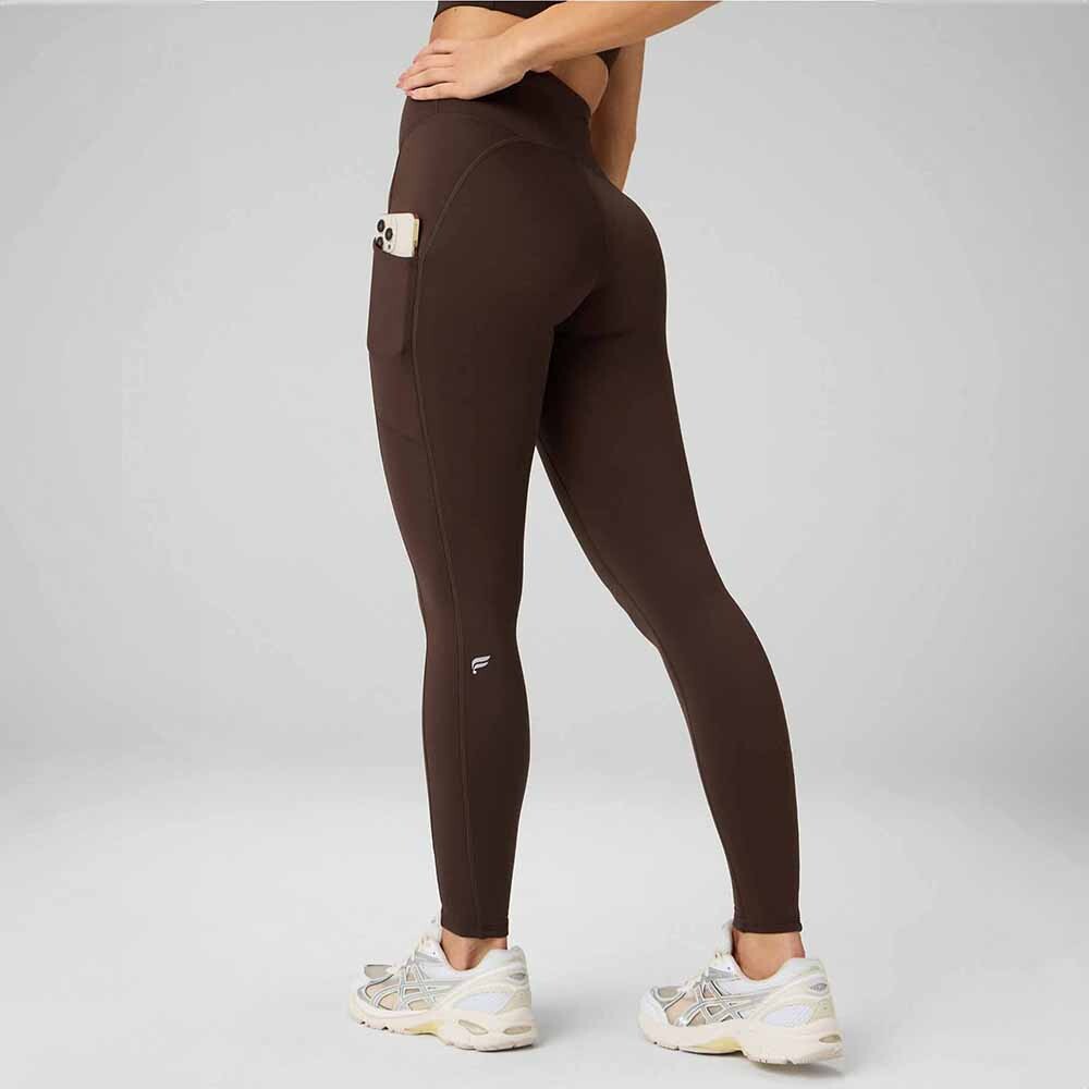 Leggings Cold Weather High-Waisted Pocket Mujer Cacao