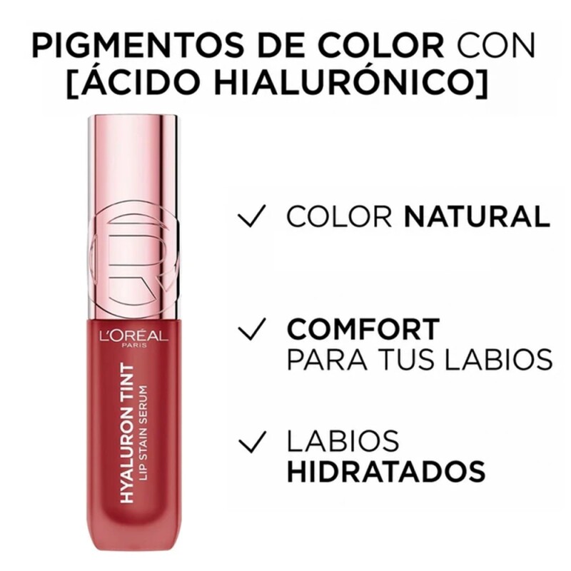 Labial L'oreal Hyaluron Tint Serum Tono Bordeaux Please Labial L'oreal Hyaluron Tint Serum Tono Bordeaux Please