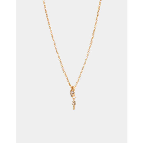 Cadena Corta Con Dije Bañada En Oro Dorado