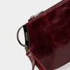 Porta Cosméticos Katy En Cuero Liso Bordeaux