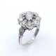Anillo antiguo en oro 18k blanco y brillantes Anillo antiguo en oro 18k blanco y brillantes