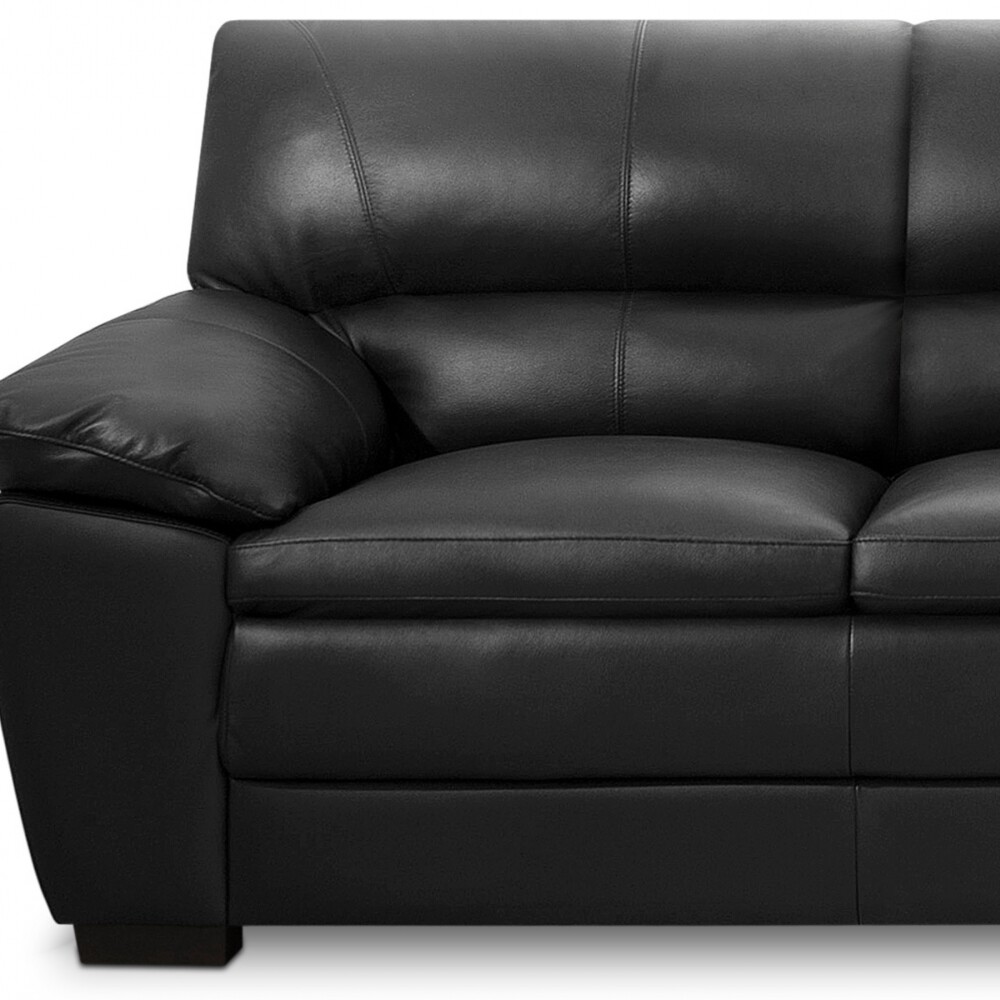 Sillón %100 Cuero - 3 Cuerpos - Premium Negro
