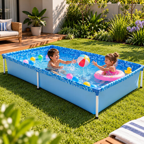 Piscina Infantil Mor 1000L Estructural Metálica Lona PVC Azul