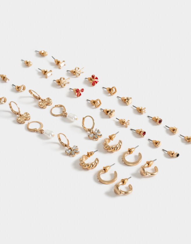 Aros Sets Con strass Sets De Aros Con Strass - Dorado