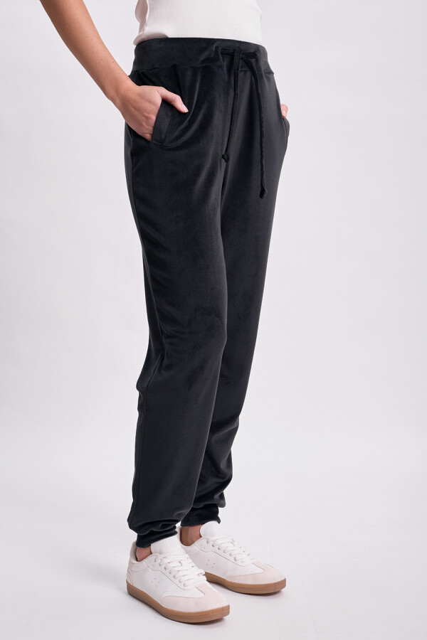 Pantalón jogger plush Negro