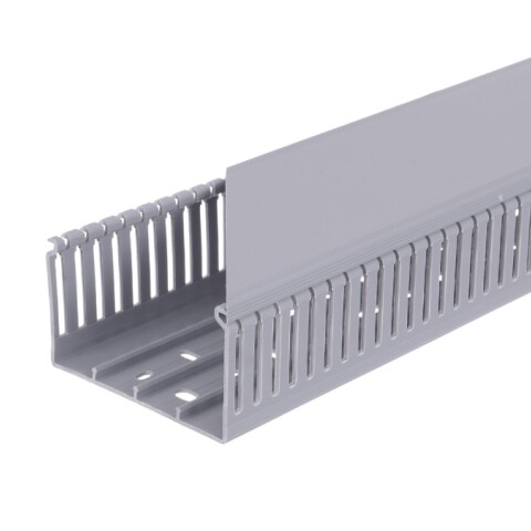 CABLECANAL 100X60MM GRIS RANURADO calado angosto CABLECANAL 100X60MM GRIS RANURADO calado angosto