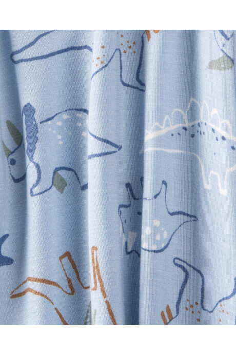Pijama uno pieza de viscosa Ecovero, con pie, diseño dinos, línea Purelysoft Sin color
