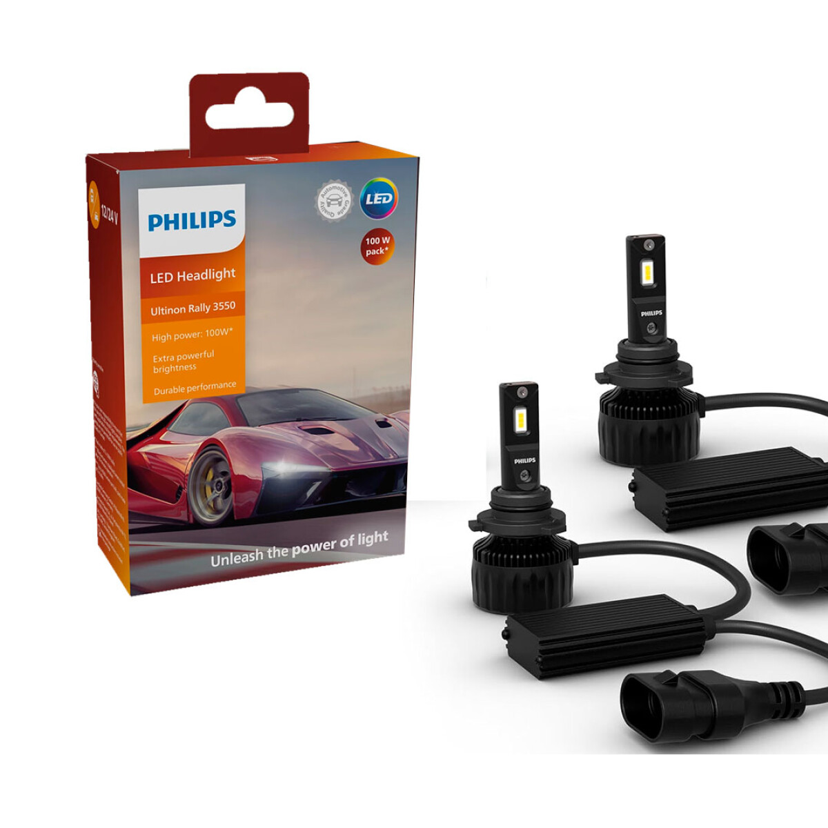 LAMPARA - HB3 HB4 LED 12V 50W ULTINON RALLY PACK X2 PHILIPS 