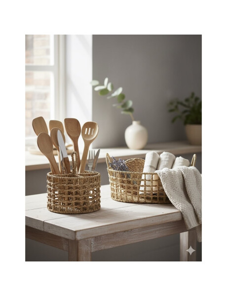 ORGANIZADOR CUBIERTOS 4 DIV. SEAGRASS D20XH14/22CM ORGANIZADOR CUBIERTOS 4 DIV. SEAGRASS D20XH14/22CM