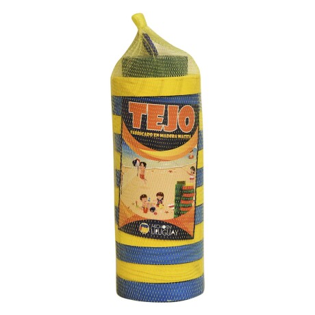Tejo en Madera Maciza Juego de Playa Parque Jardín Amarillo/azul