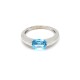 Anillo En Oro 18K Blanco Y Topacio Anillo En Oro 18K Blanco Y Topacio