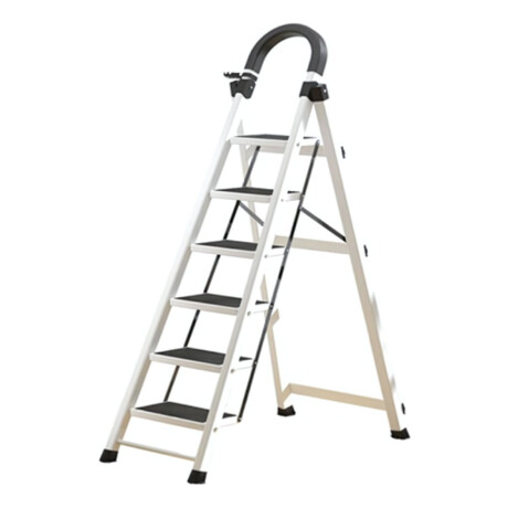 Escalera De Aluminio 6 Escalones Antideslizante Negro