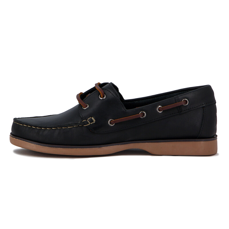 Starsax Hombre Nautico Acordonado Combinado Negro