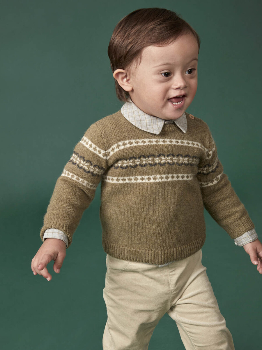 Jersey Con Greca Verde Viejo