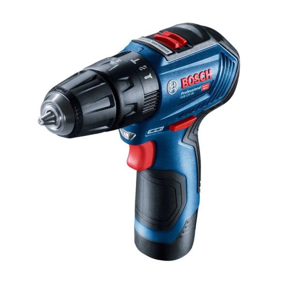 Taladro atornillador percutor 3/8" 2bat.+ carg.12V BS0296