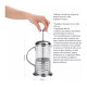Cafetera francesa de vidrio y acero 800 ml GRIS