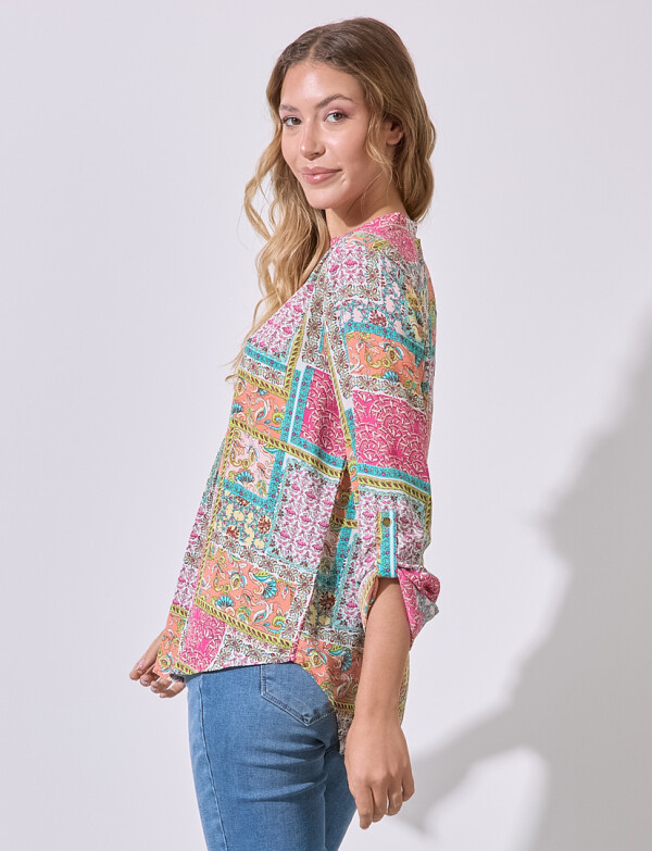 Blusa Patch MULTI/FUCSIA