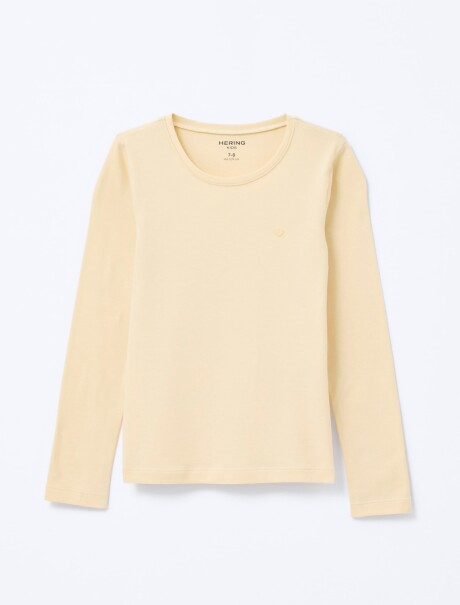 CAMISETA BÁSICA INFANTIL CON BORDADO BLUSA ML FEM