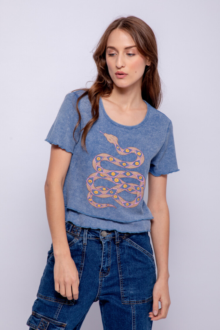 REMERA POWER SNAKE Azul