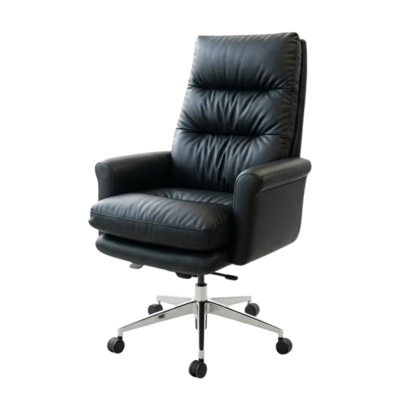 Silla de oficina Giratoria en Ecocuero Modelo Boss Negra Silla de oficina Giratoria en Ecocuero Modelo Boss Negra