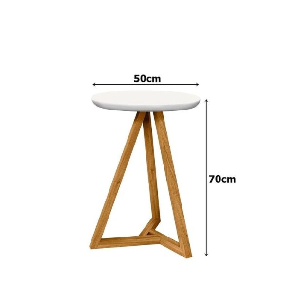 SET 2 MESAS LATERALES CLASSIC - BLANCO/MIEL SET 2 MESAS LATERALES CLASSIC - BLANCO/MIEL