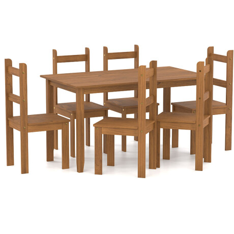 Juego de comedor 6 sillas Linea Naturale Roble