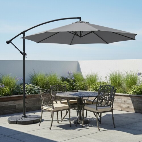 Sombrilla de Jardín 3.0m Gris
