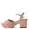 Sandalias de Mujer Miss Carol IAV con taco Nude