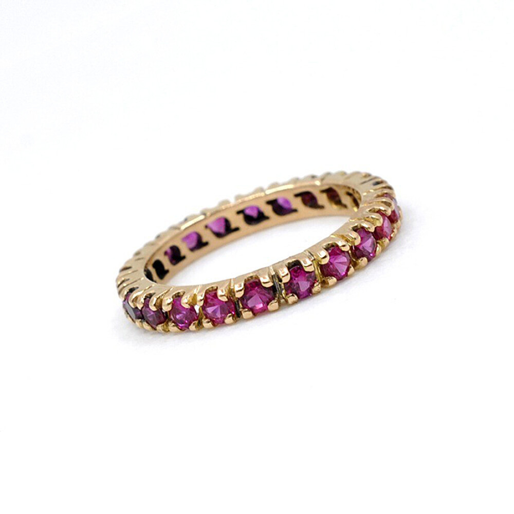 Anillo Sin Fin Con Rubies Sinteticos Anillo Sin Fin Con Rubies Sinteticos