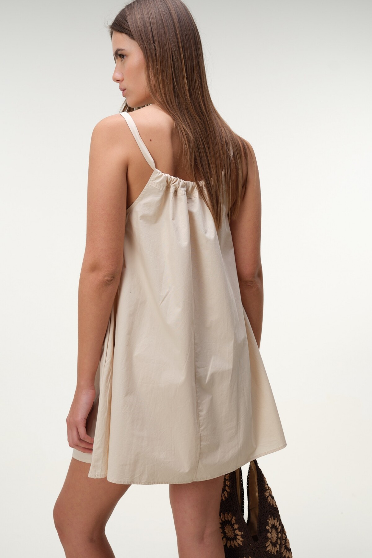 Vestido Corto Popelina Arena