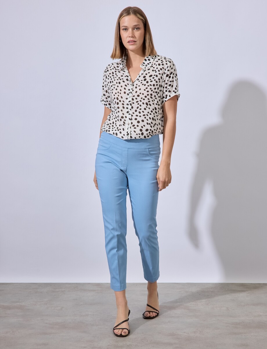 Pantalon Pull On - Celeste 