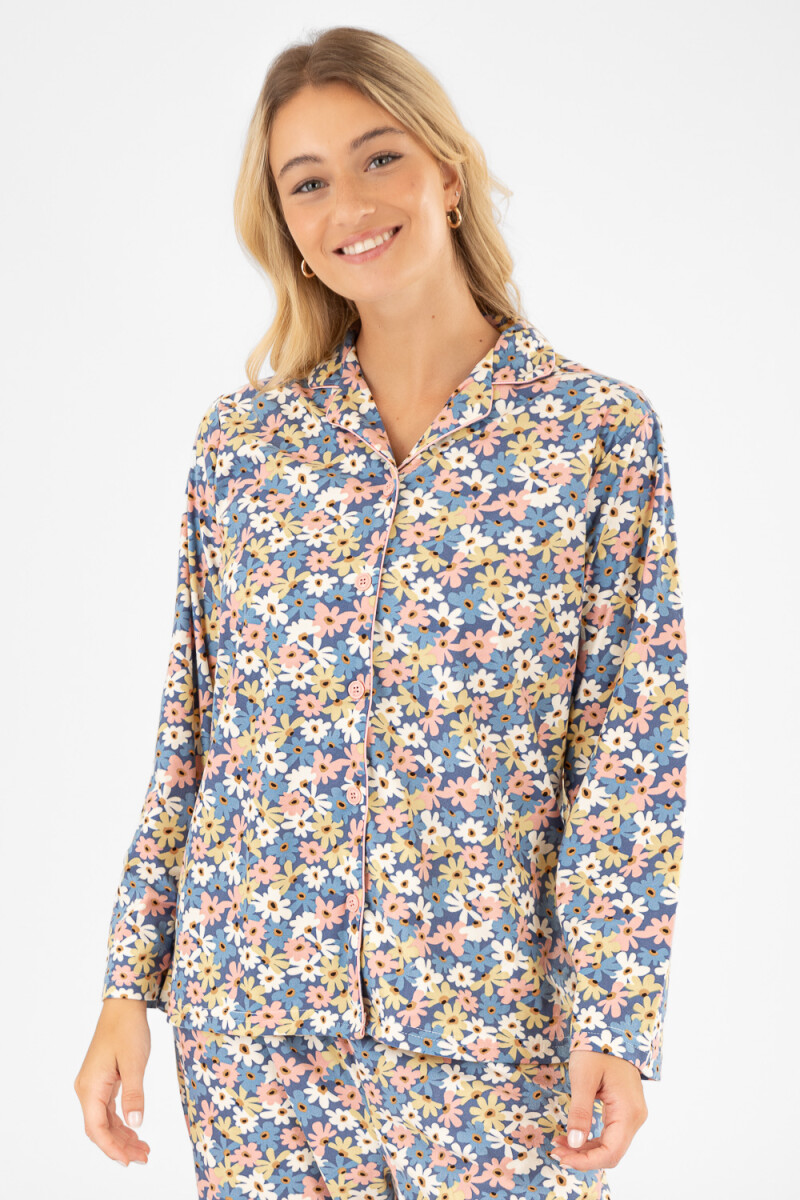 Pijama poppy flannel Marfil