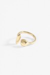 Anillo acero geométrico dorado