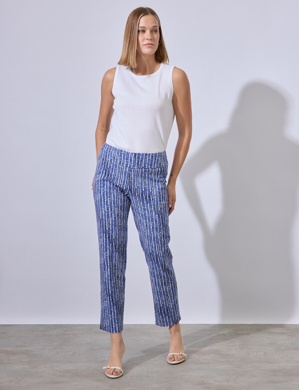 Pantalon Printed AZUL/BLANCO