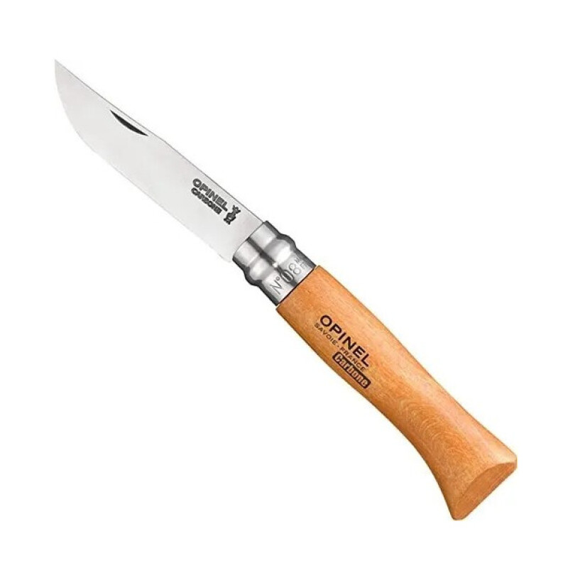 Navaja Opinel carbono N°8 con funda y caja de madera Navaja Opinel carbono N°8 con funda y caja de madera