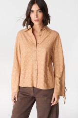Camisa Ondulada Camel