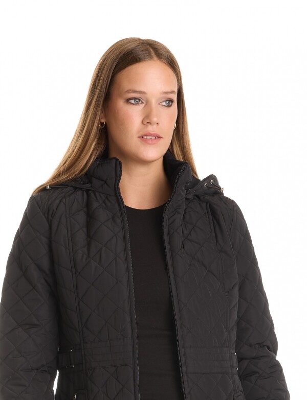 Campera Capitoneada Larga NEGRO