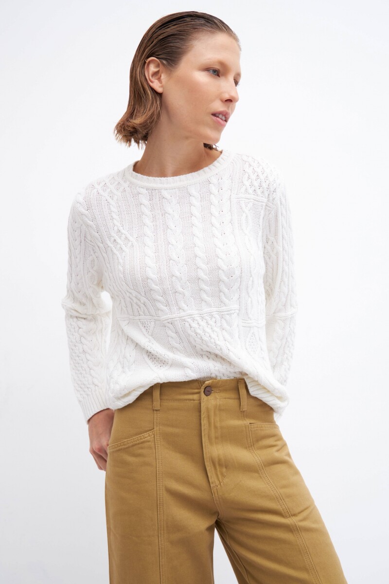 Sweater con estructura - crudo 