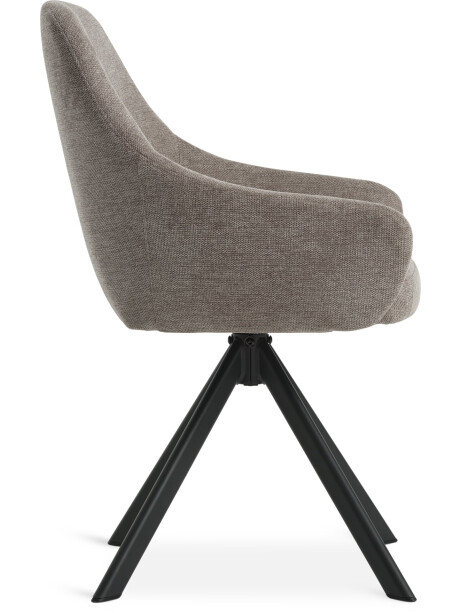 Silla de comedor ROSTRUP giratoria tela arena Silla de comedor ROSTRUP giratoria tela arena