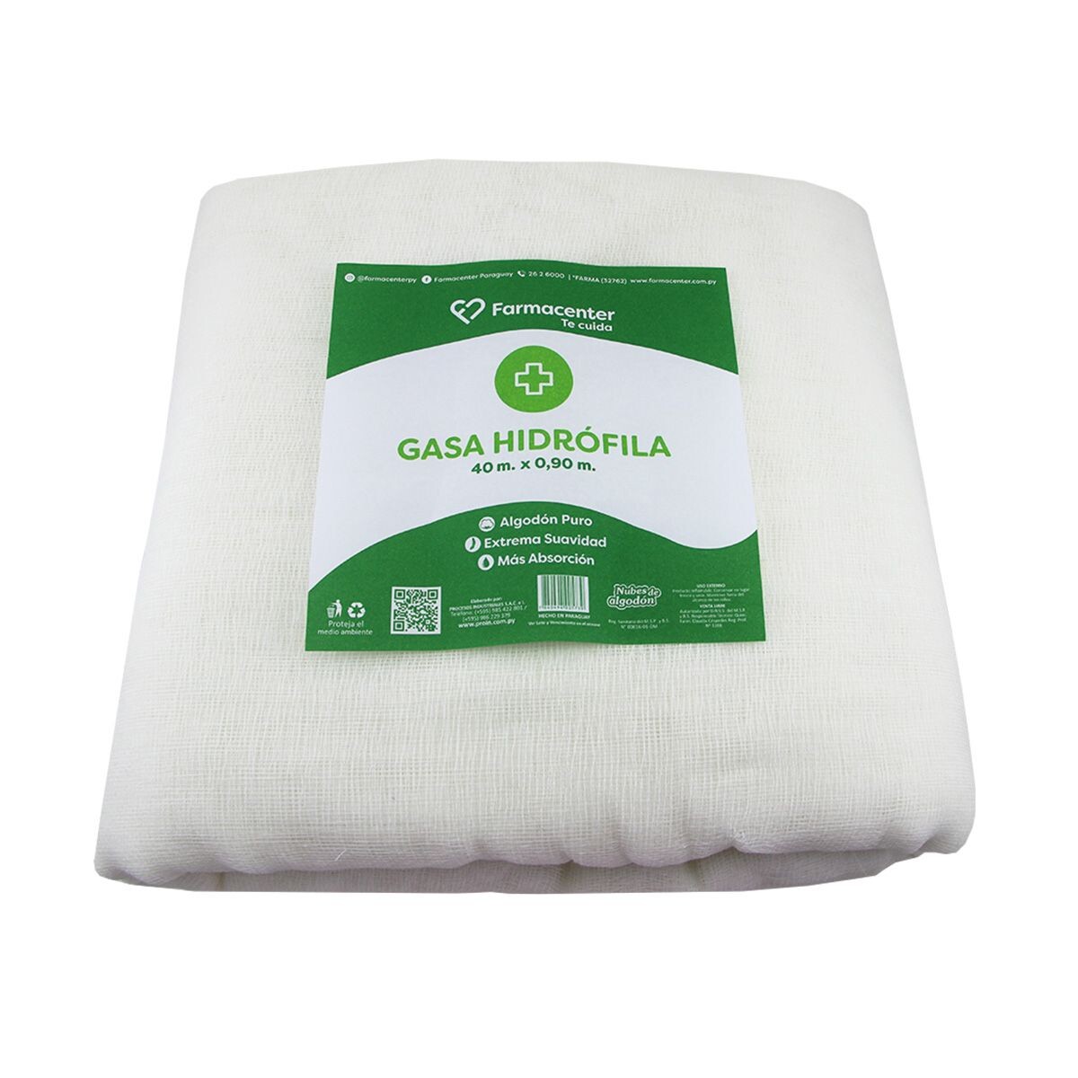 FARMACENTER GASA HIDROFILA 9 CM. UNID. X 