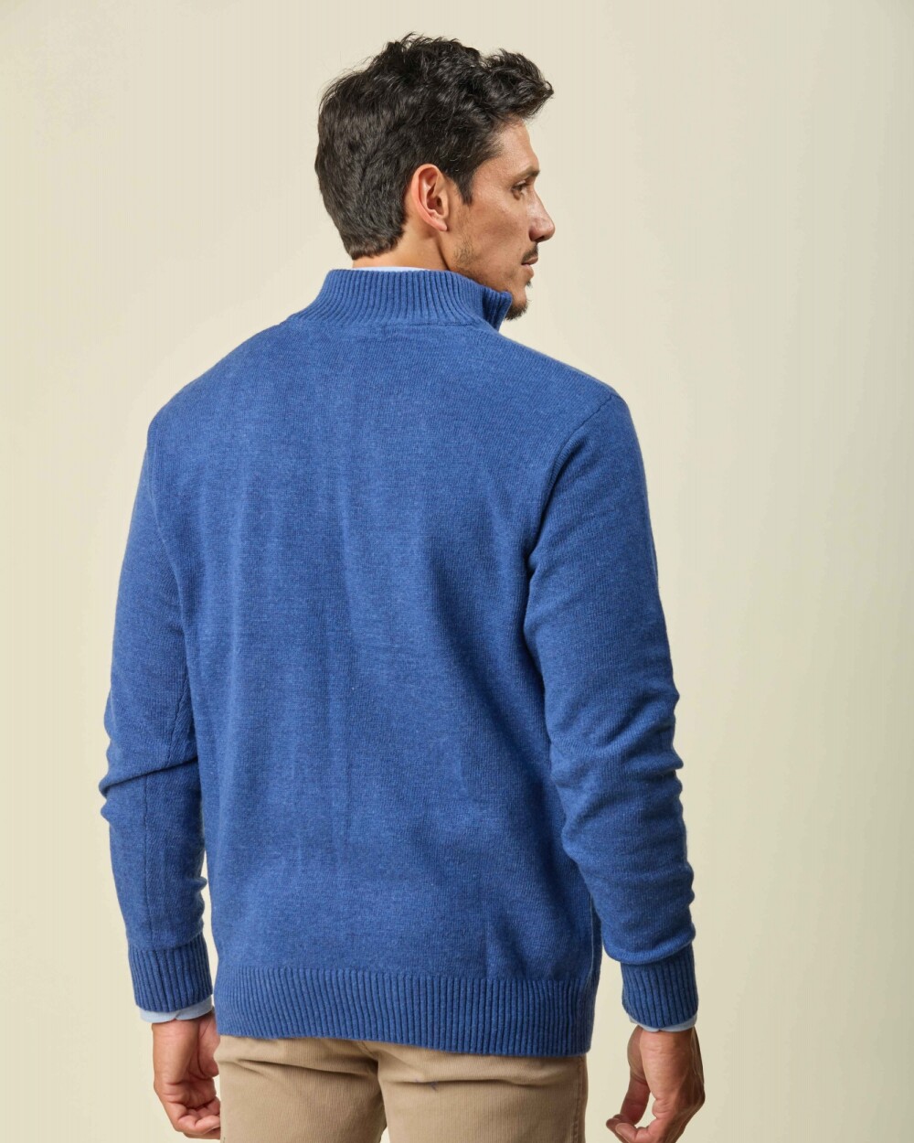 Buzo Lambswool Medio Cierre Jean