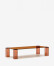 Mesa de centro Adularia de cristal templado marrón 140 x 60 cm