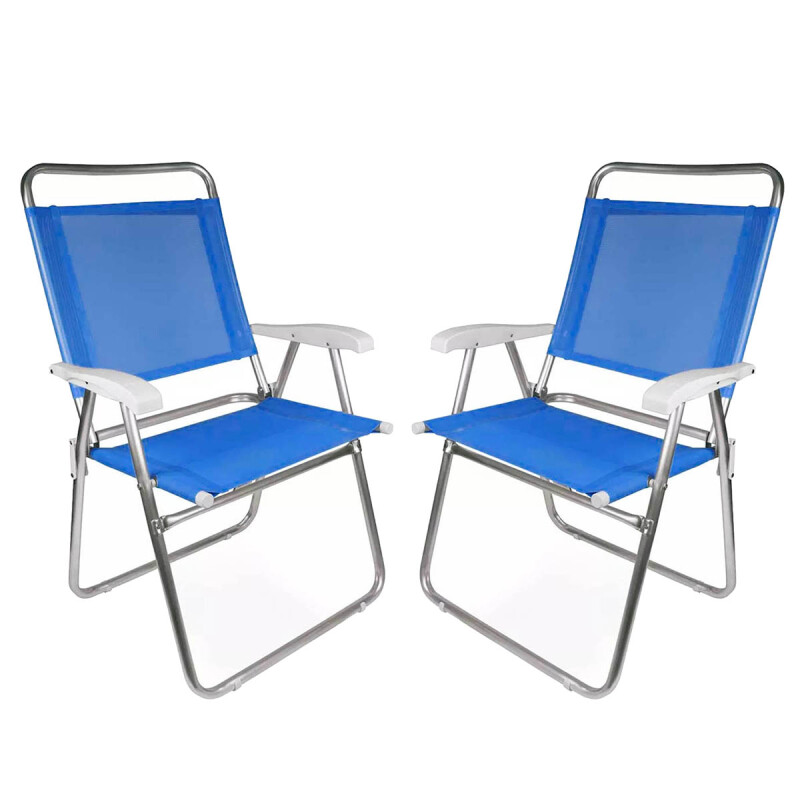 Set X 2 Sillas Master Plus Aluminio AZUL