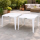 Set x2 Mesa cuadrada 70 x 70 cm Bela Vista Blanca