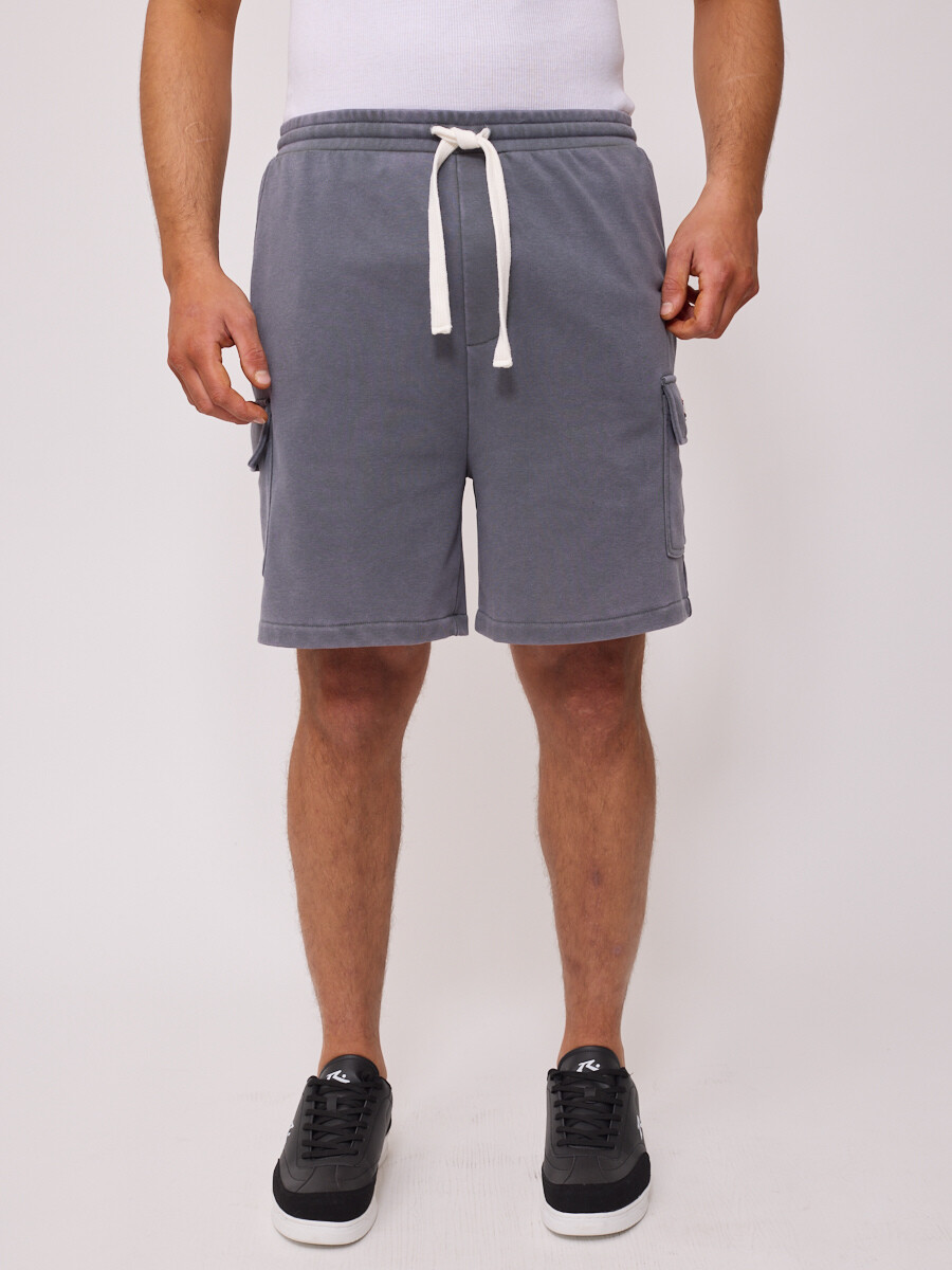 SHORT CARGO RIVEN RUSTY - Gris Claro 