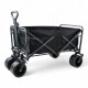Carro Plegable Multiuso Playa Jardín Camping Carga 150 Kgr Negro