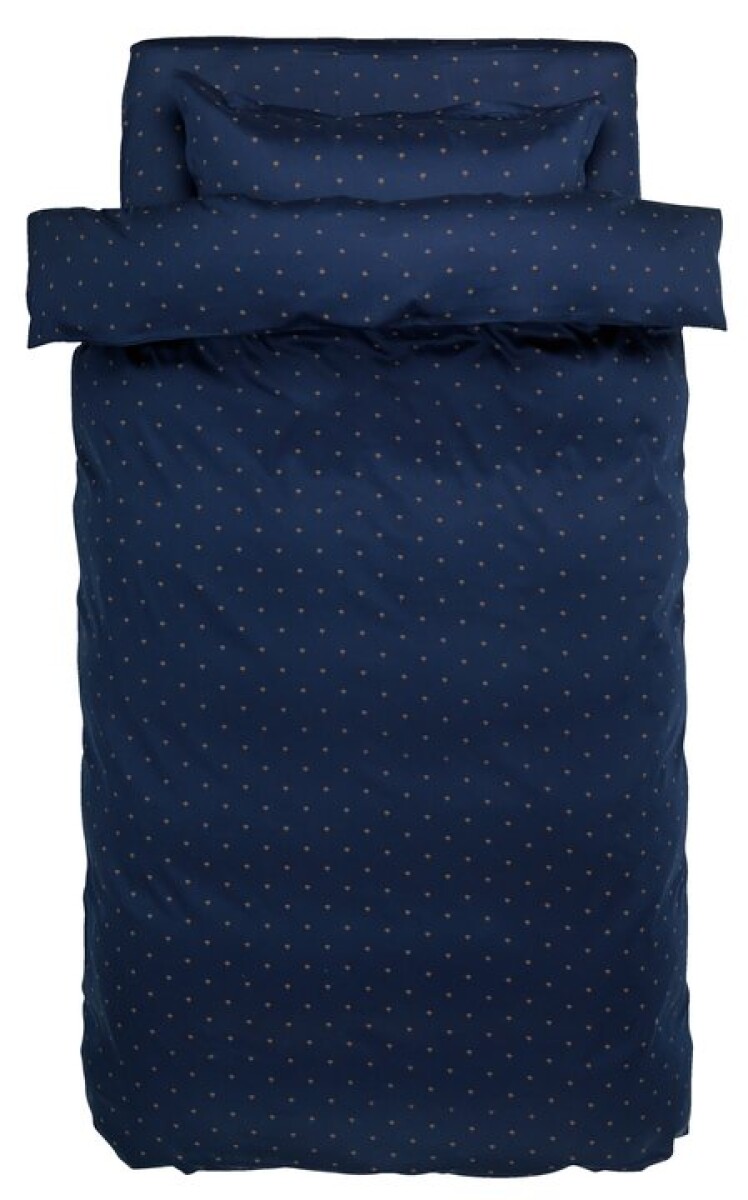Juego sábana y funda nórdica STELLA satén 155x220 - Azul 