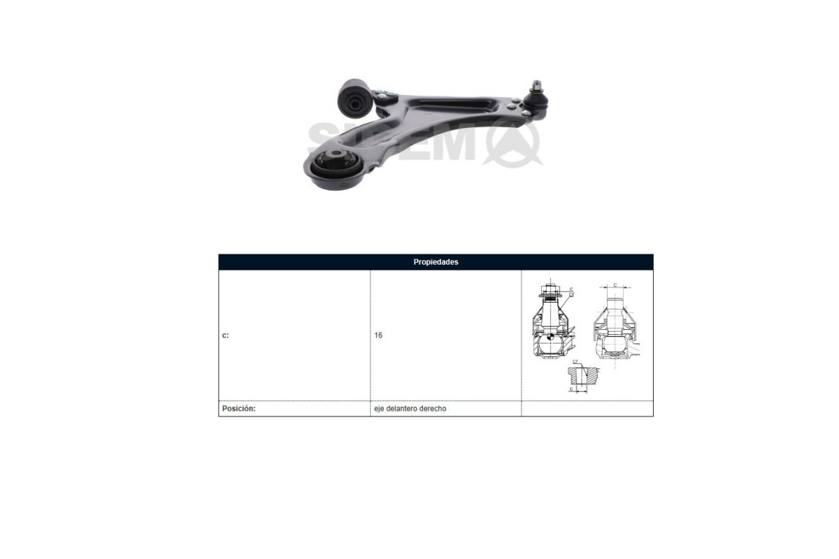 Parilla De Suspension Delantera Chev Montana/Corsa Ii 00-12 Der Parilla De Suspension Delantera Chev Montana/Corsa Ii 00-12 Der