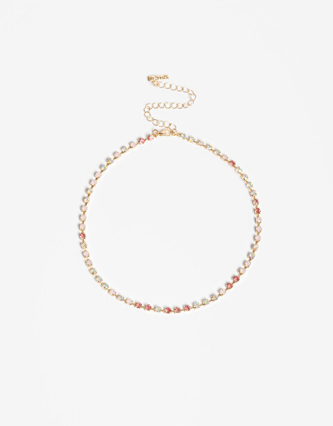 Collares Cortos Strass Collar Corto Strass Multicolor - Combinacion Multicolor